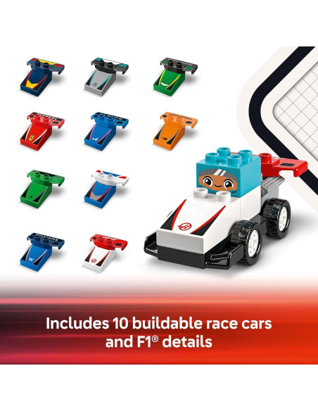 LEGO DUPLO F1 Team Coches de Carrera 70 Piezas 2+