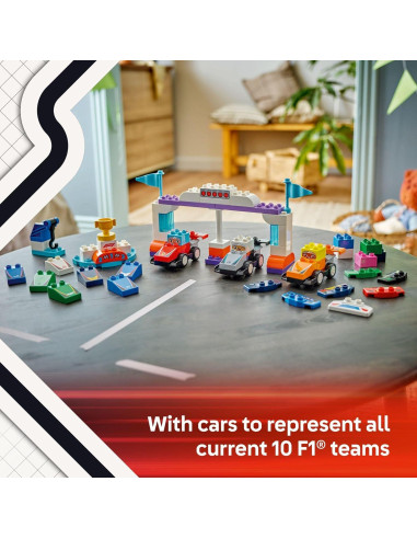 LEGO DUPLO F1 Team Coches de Carrera 70 Piezas 2+