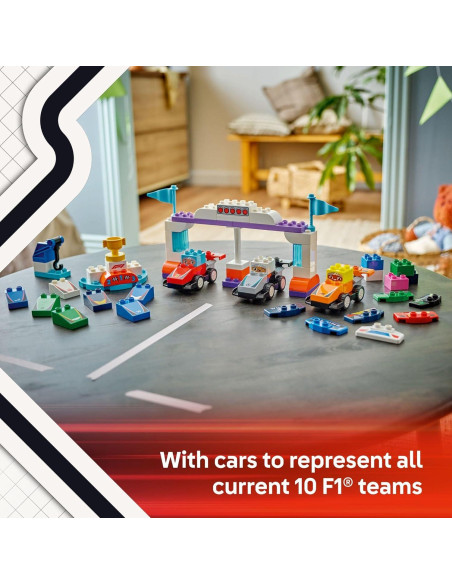 LEGO DUPLO F1 Team Coches de Carrera 70 Piezas 2+