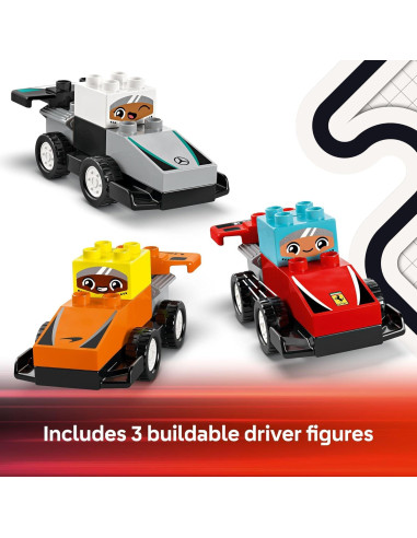 LEGO DUPLO F1 Team Coches de Carrera 70 Piezas 2+