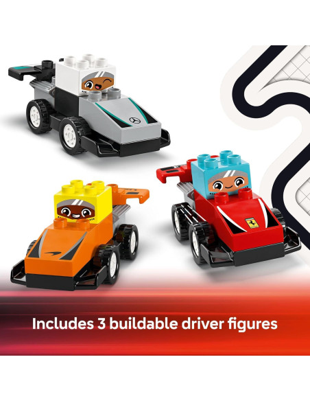 LEGO DUPLO F1 Team Coches de Carrera 70 Piezas 2+