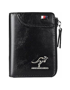 Cartera para hombres JIANK con bloqueo RFID - Negro