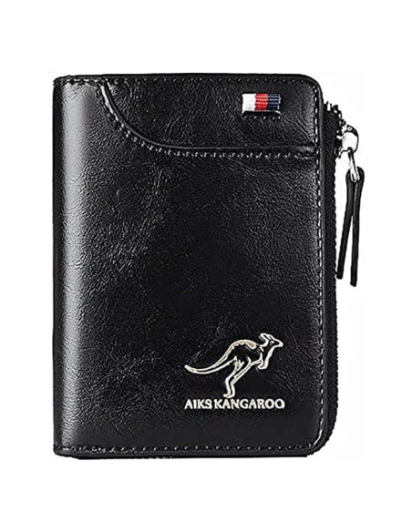 Cartera para hombres JIANK con bloqueo RFID - Negro Cartera para hombres JIANK con bloqueo RFID - Negro