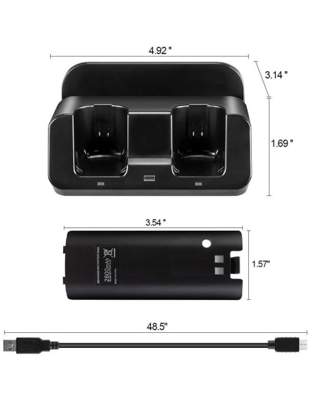 Estación de Carga 2 en 1 YZGame para Wii U y Controladores