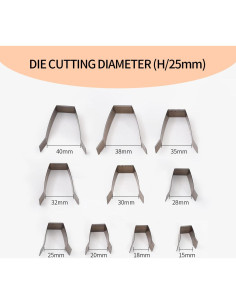 Herramienta de Corte WUTA para Cuero - Punch Hueco 10 Tamaños 2