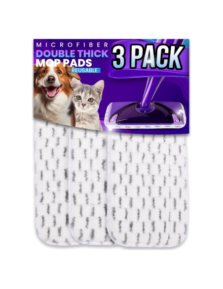 Almohadillas de Fregona Reutilizables JINCLEAN 27.9x14cm 3 Piezas