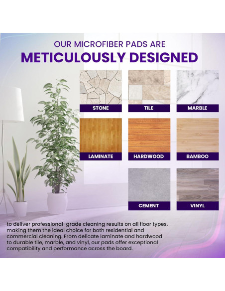 Almohadillas de Fregona Reutilizables JINCLEAN 27.9x14cm 3 Piezas