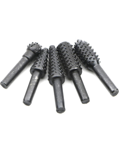 Conjunto de 10 Brocas de Burr Rotativas JIUWU 6.35mm para Taladro