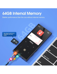 Reproductor MP3 Oilsky D22 64GB Bluetooth 5.0 HiFi Radio FM 2