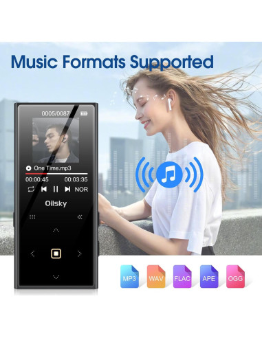 Reproductor MP3 Oilsky D22 64GB Bluetooth 5.0 HiFi Radio FM