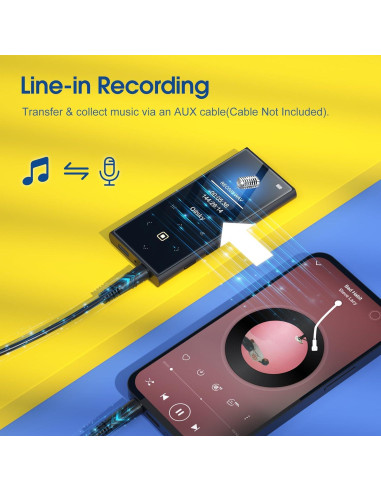 Reproductor MP3 Oilsky D22 64GB Bluetooth 5.0 HiFi Radio FM