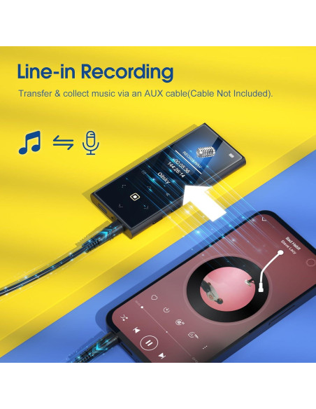 Reproductor MP3 Oilsky D22 64GB Bluetooth 5.0 HiFi Radio FM