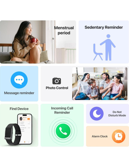 Pulsera Inteligente Leafora H59 con Monitoreo de Salud 24h