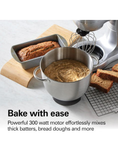 Mezclador de pie Hamilton Beach 4L 7 velocidades plateado 2