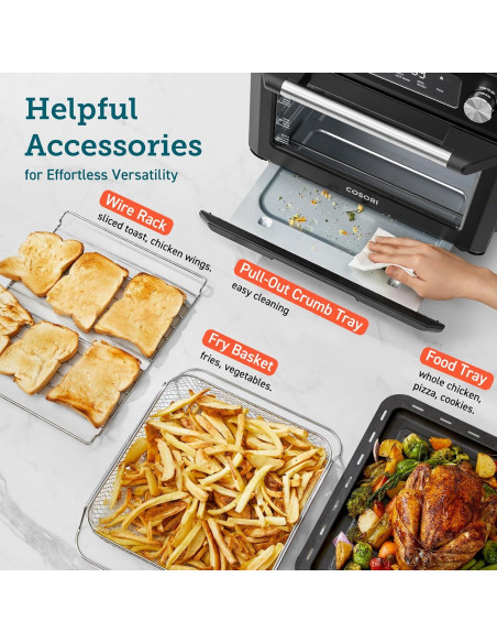 COSORI Horno Tostador 11-en-1 26QT Acero Inoxidable Negro