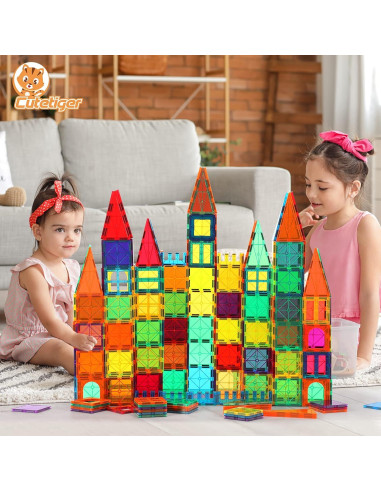 Azulejos Magnéticos CuteTiger 100PCS Juguete STEM Creativo