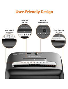 Destructora de papel Amazon Basics C217-C 8 hojas micro corte 2