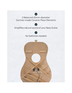 Captador Piezoeléctrico EP002K para Guitarras Bajo 2