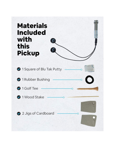 Captador Piezoeléctrico EP002K para Guitarras Bajo