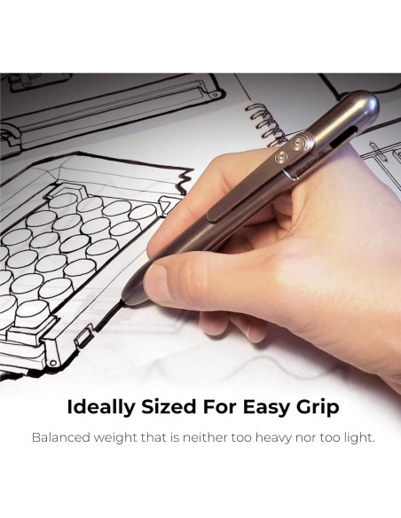 Marcador Permanente Retráctil Soul Built Titanio Punta Fina