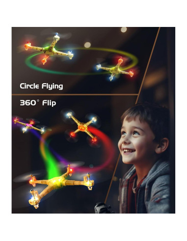 Drone SYMA X440 para Niños, 16 Min de Vuelo, LED 7 Colores