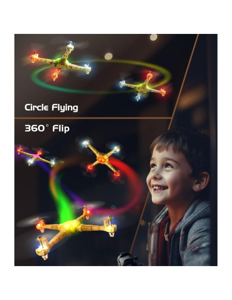 Drone SYMA X440 para Niños, 16 Min de Vuelo, LED 7 Colores