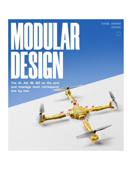 Drone SYMA X440 para Niños, 16 Min de Vuelo, LED 7 Colores