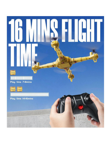 Drone SYMA X440 para Niños, 16 Min de Vuelo, LED 7 Colores