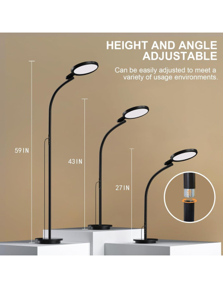 Lámpara de Terapia de Luz 10000 Lux Sin UV - Control Remoto