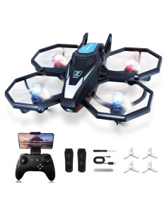 Drone YLFU FPV 1080P con cámara y 2 baterías