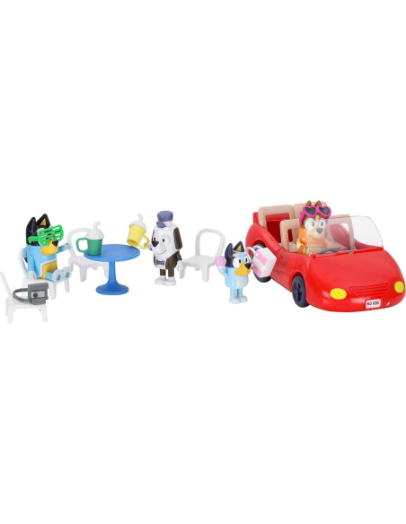 Vehículo Convertible de Escape Bluey + 4 Figuras + Accesorios