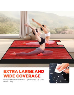 Almohadilla Terapia Luz Roja ADVARAYS 2520 LEDs 180x79 cm 2