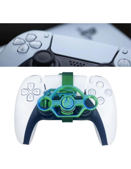 Mini Volante CHOWONE para Controlador PS5 Verde Azulado