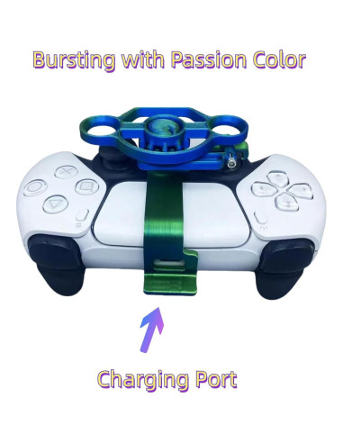 Mini Volante CHOWONE para Controlador PS5 Verde Azulado