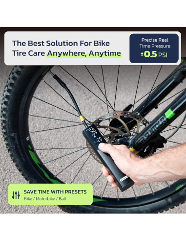 Bomba de Bicicleta Eléctrica Woowind BP188 120PSI Portátil