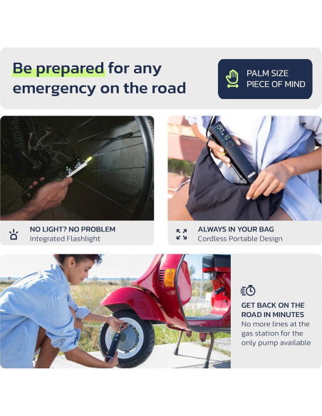 Bomba de Bicicleta Eléctrica Woowind BP188 120PSI Portátil