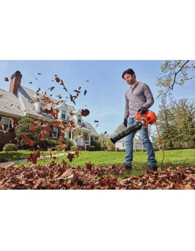 Soplador de Hojas Eléctrico BLACK+DECKER BEBL750 450 CFM