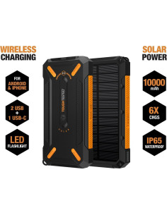 Cargador Solar ToughTested 10,000mAh Inalámbrico IP65 2