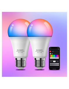 Bombillas Inteligentes 2Pack Zengge RGB 9W E26 800LM Control App