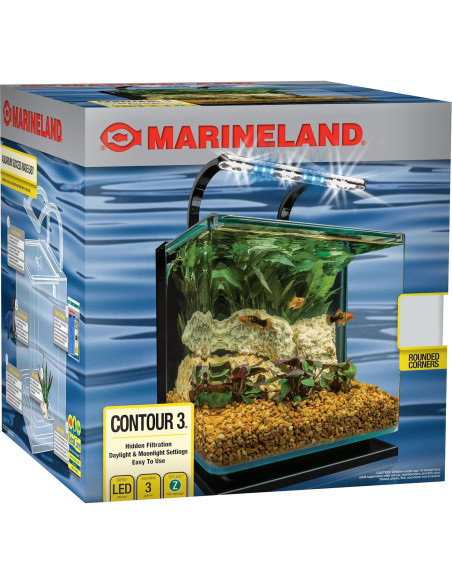 Acuario Marineland Contour 3 de 11.36 L con LED