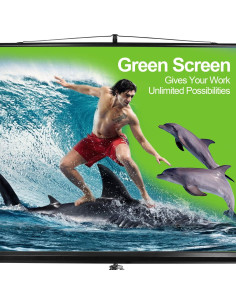 Fondo Verde Plegable Emart 200x180 cm con Trípode Ajustable 2