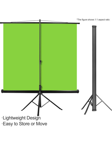 Fondo Verde Plegable Emart 200x180 cm con Trípode Ajustable