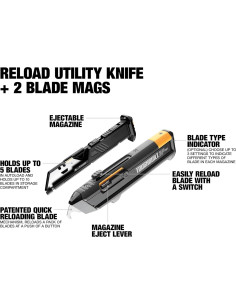 Cuchillo Utility ToughBuilt TB-H4S2-03 con 2 Cargadores 2