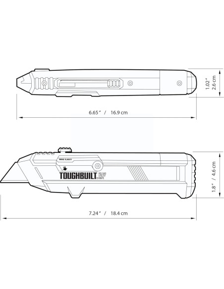 Cuchillo Utility ToughBuilt TB-H4S2-03 con 2 Cargadores