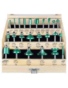 Juego de Brocas de Router KOWOOD Pro 24 Piezas 6.35mm