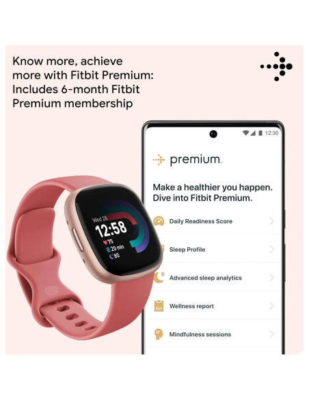 Fitbit Versa 4 Reloj Inteligente Fitness Rosa Cobre GPS 40+ Modos
