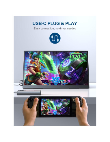 Monitor Portátil UPERFECT 18.5" FHD 120Hz FreeSync IPS