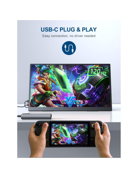 Monitor Portátil UPERFECT 18.5" FHD 120Hz FreeSync IPS