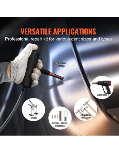 Extractor de Abolladuras VEVOR 300W con Pistola de Calor