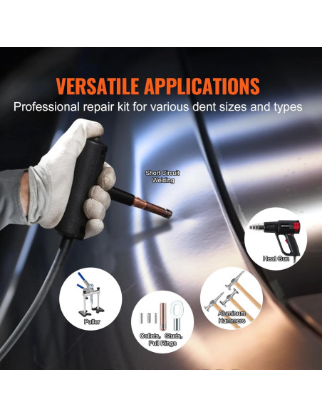 Extractor de Abolladuras VEVOR 300W con Pistola de Calor